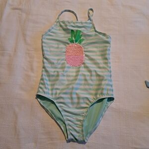Gap girls size large flipping sequin pineapple swim suit